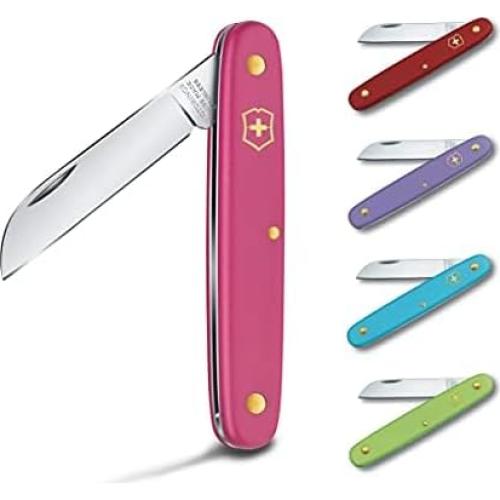 Cuchillo Floral Victorinox 100mm Acero Inoxidable Azul Hielo