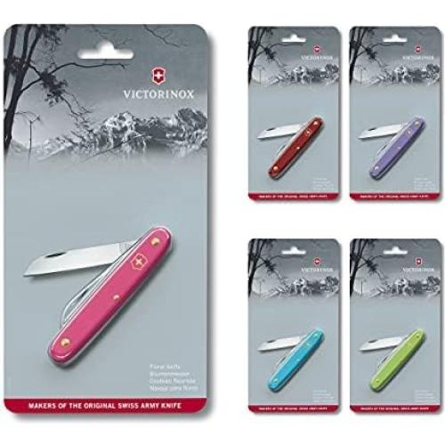 Cuchillo Floral Victorinox 100mm Acero Inoxidable Azul Hielo