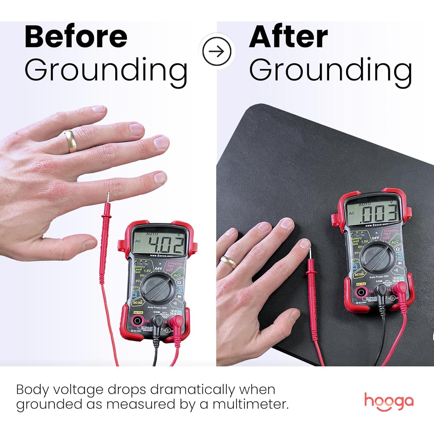 Alfombrilla de Conexión a Tierra Hooga 61x41 cm Alivio Dolor