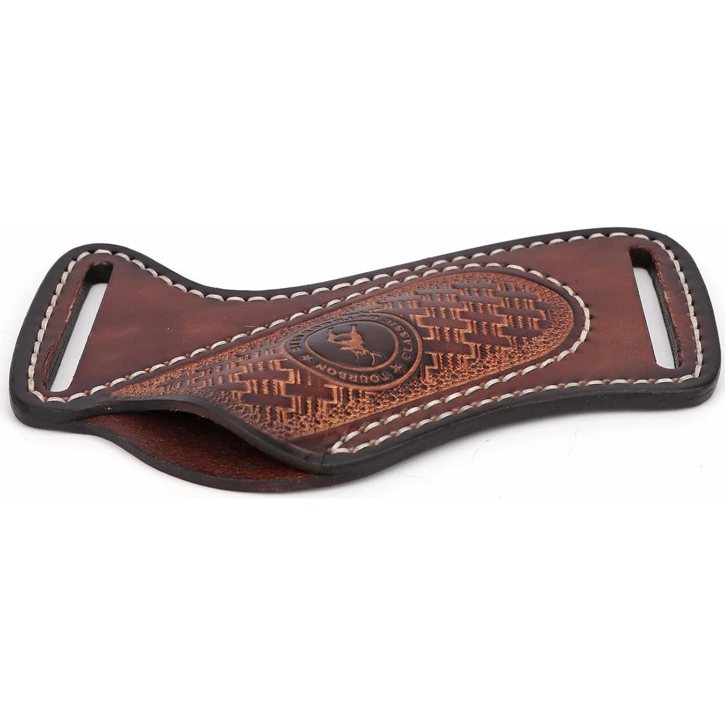 Funda de cuchillo de cuero Tourbon para cinturón EDC 15cm