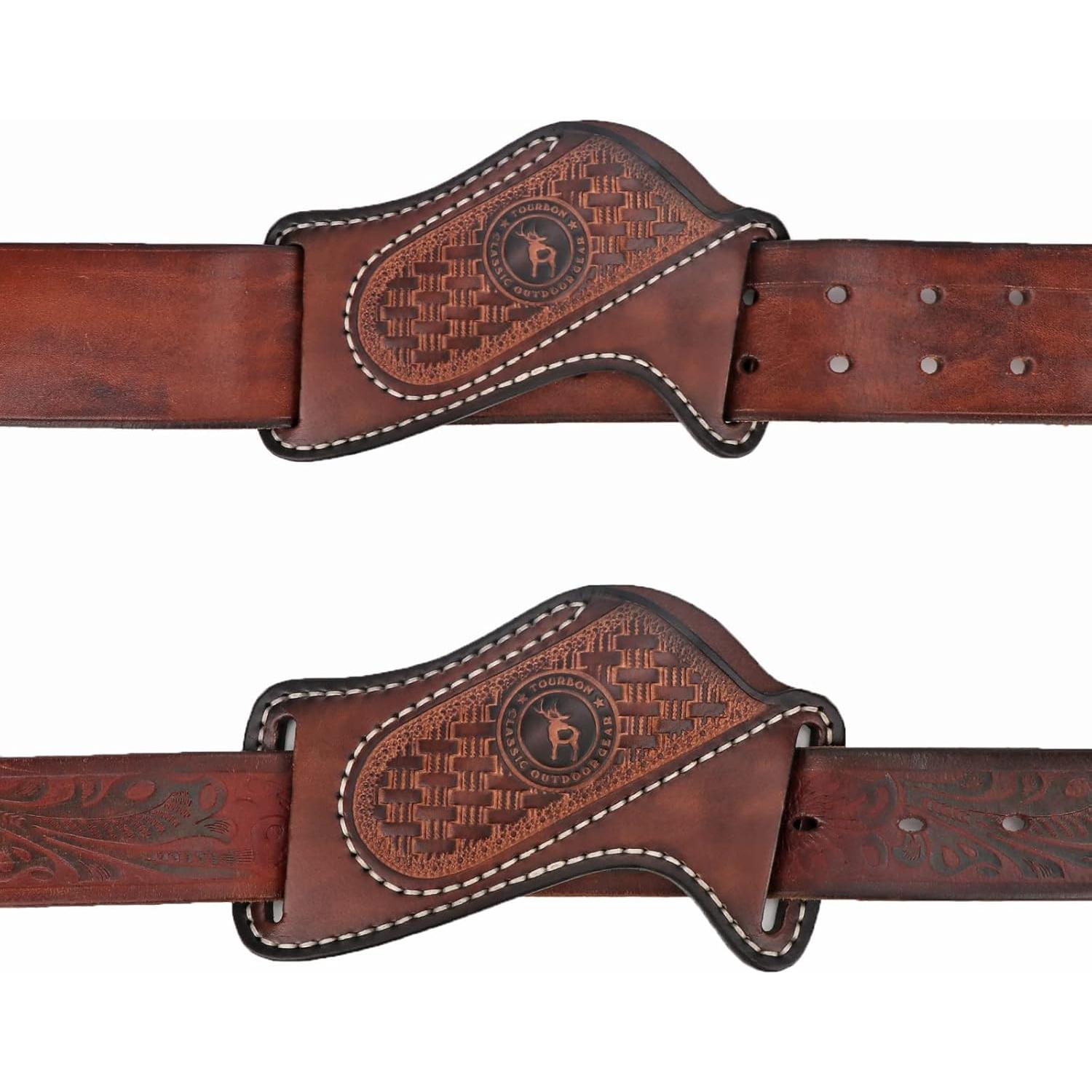 Funda de cuchillo de cuero Tourbon para cinturón EDC 15cm