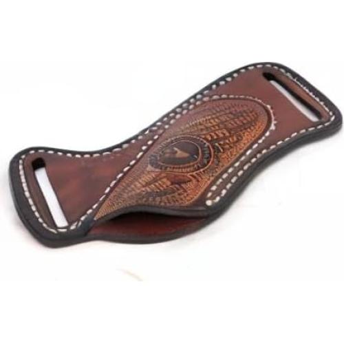 Funda de cuchillo de cuero Tourbon para cinturón EDC 15cm