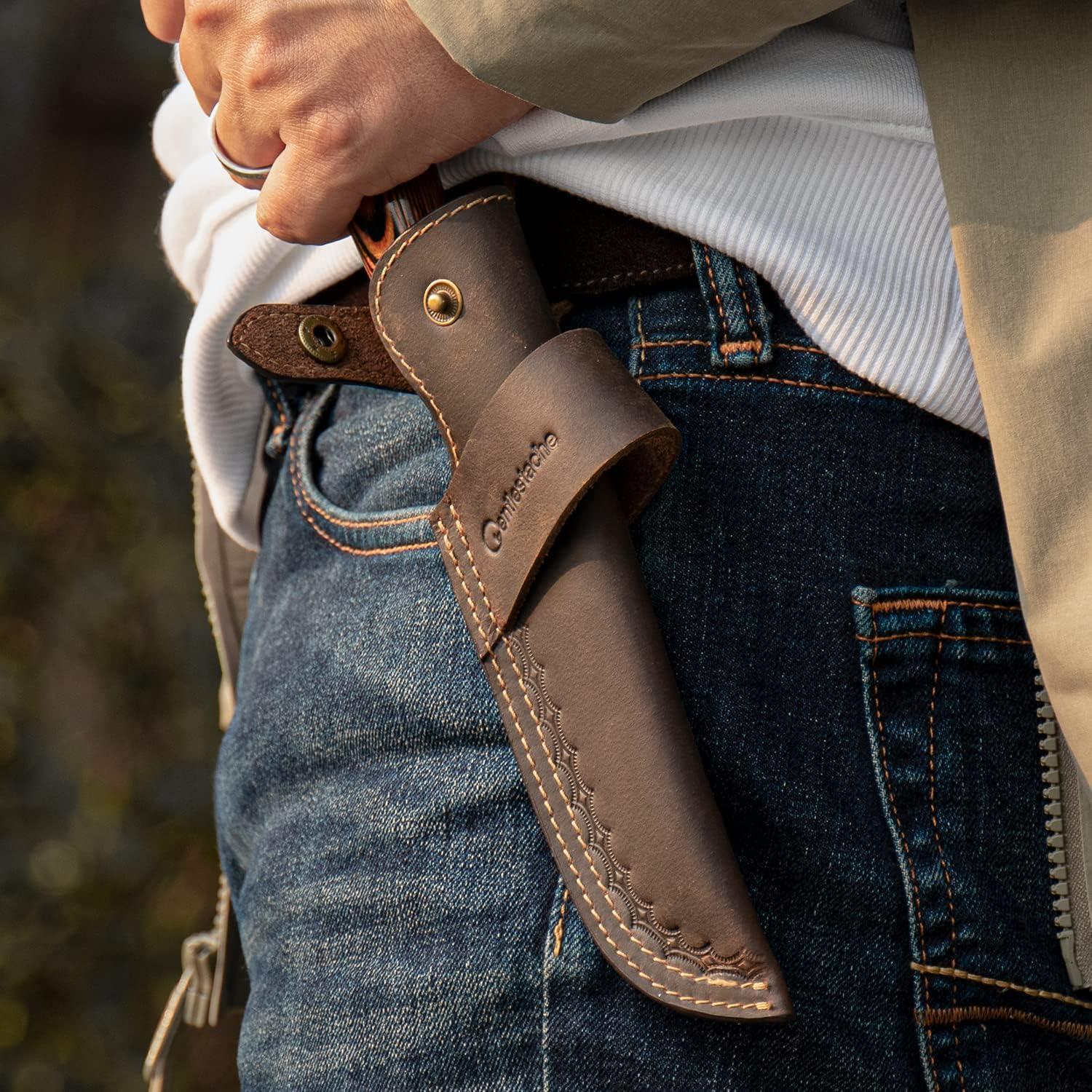 Funda Horizontal para Cuchillo Gentlestache Cuero Marrón 12.7 cm