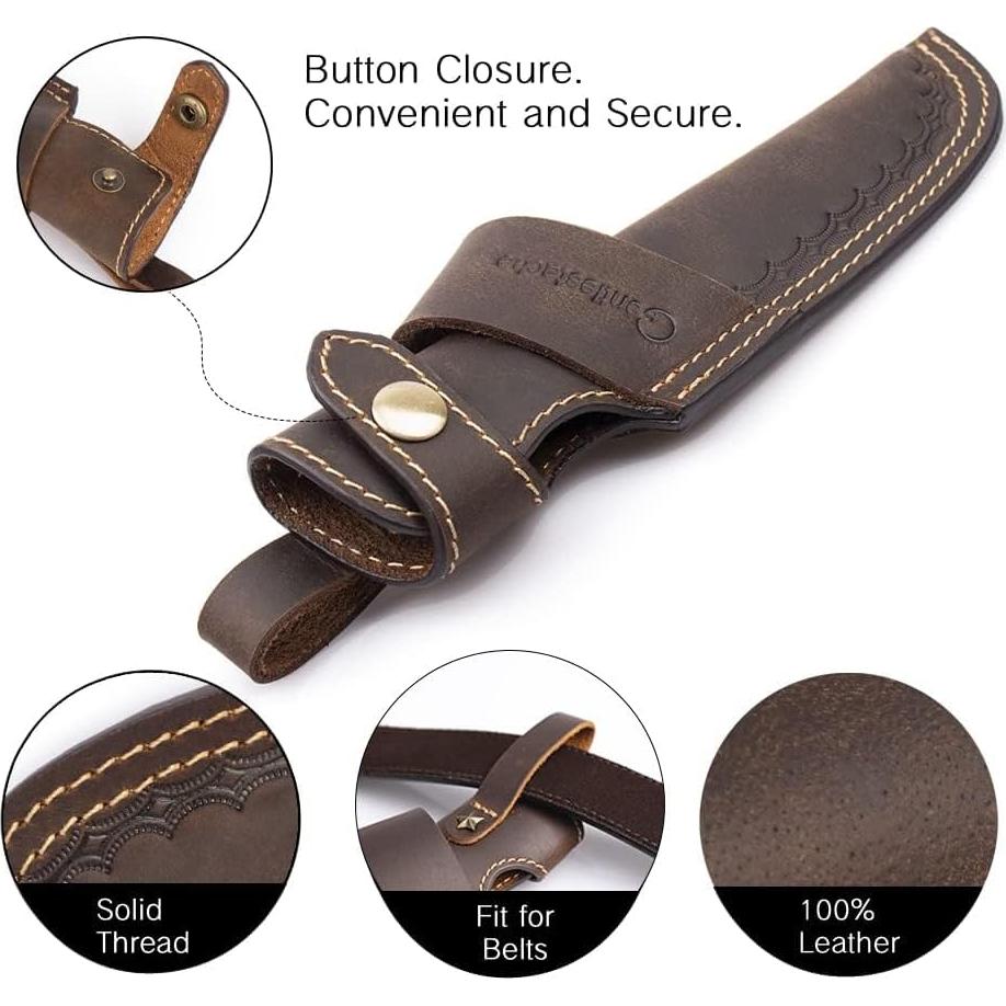 Funda Horizontal para Cuchillo Gentlestache Cuero Marrón 12.7 cm