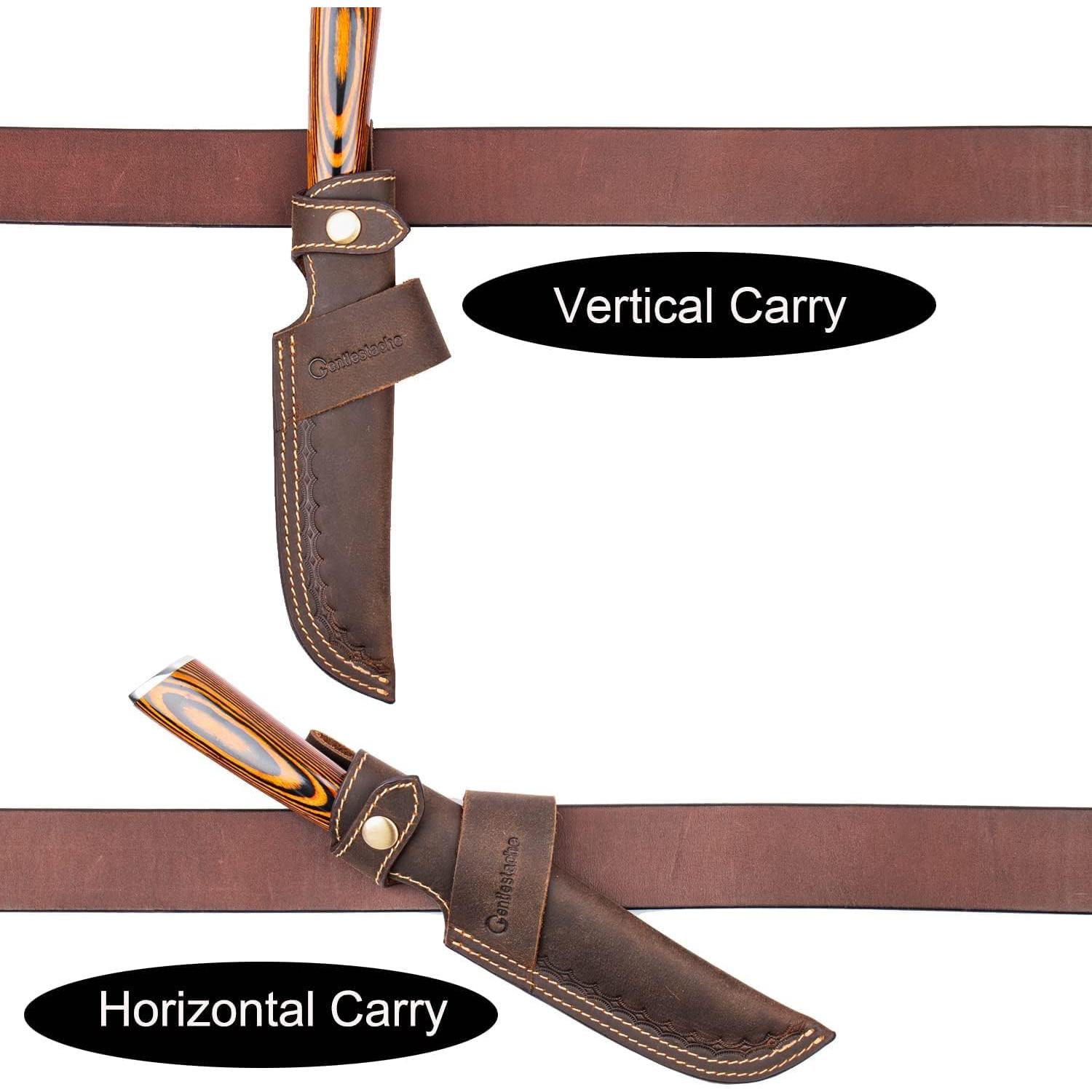 Funda Horizontal para Cuchillo Gentlestache Cuero Marrón 12.7 cm