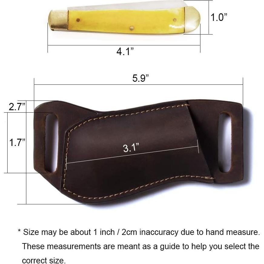 Funda de Cuchillo de Cuero Gentlestache Marrón Oscuro EDC