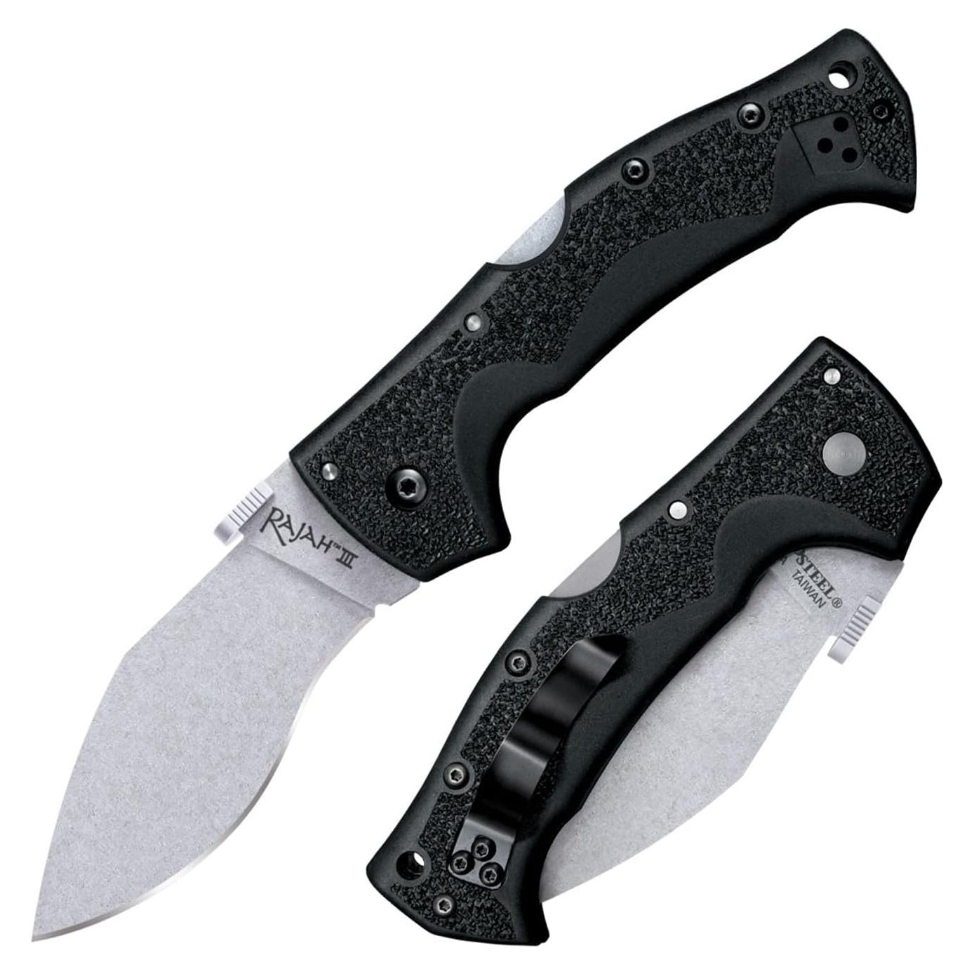 Cuchillo Plegable Frío Acero Rajah III 8.9 cm AUS10A Negro