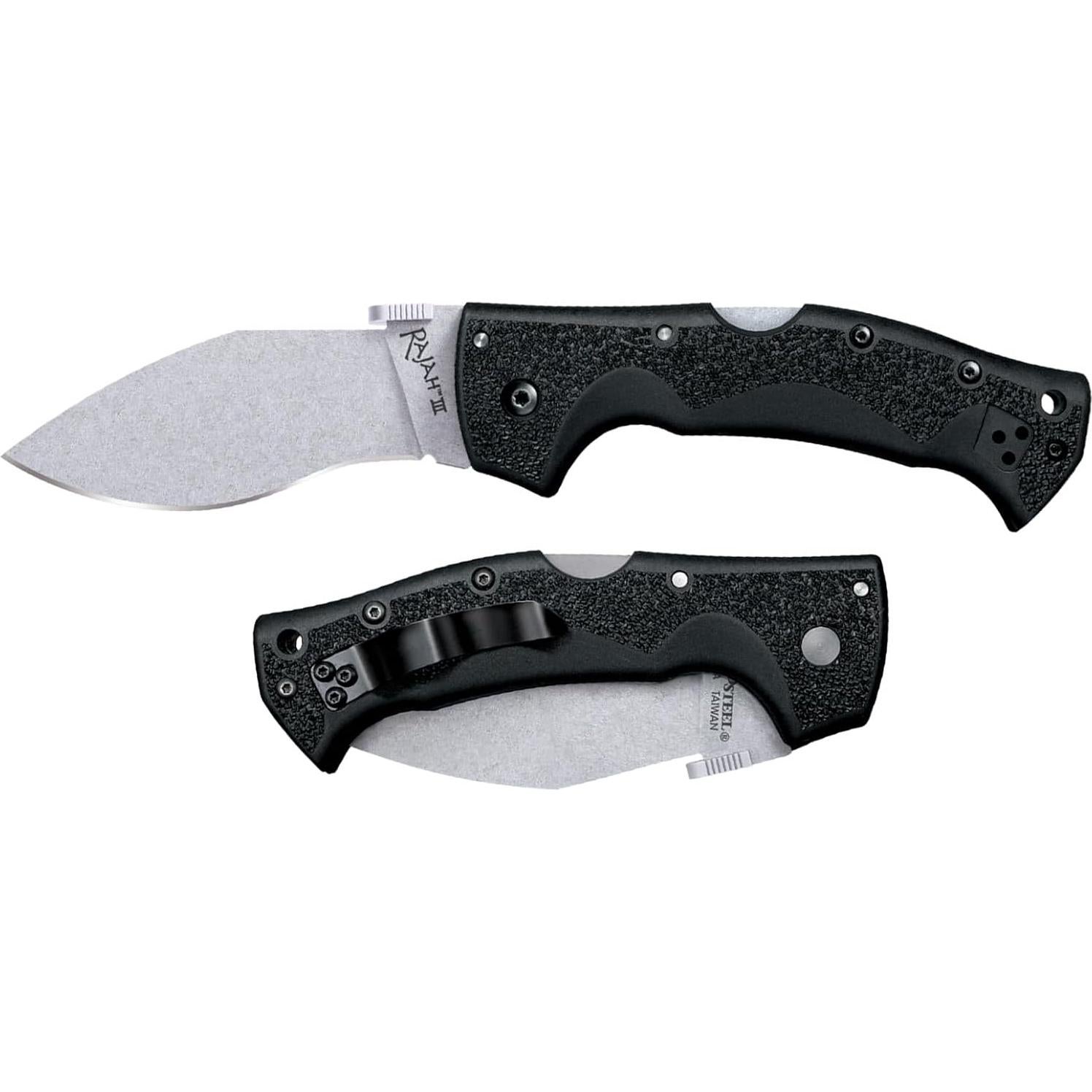 Cuchillo Plegable Frío Acero Rajah III 8.9 cm AUS10A Negro