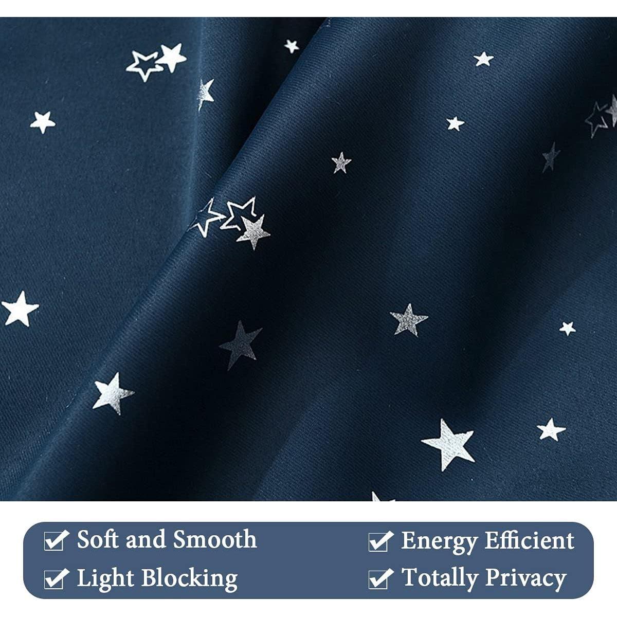 Cortina Blackout H.VERSAILTEX Estrellas Plateadas 101.6x160 cm