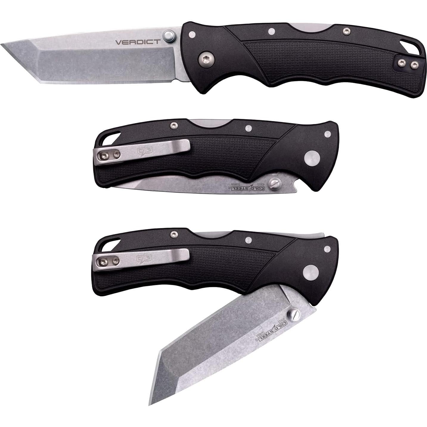 Cuchillo Cold Steel Verdict 7.62cm Hoja Tanto GFN Negro