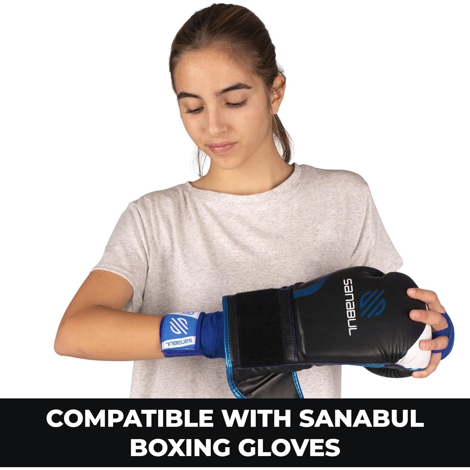 Envolturas de Mano de Boxeo Sanabul 120" Elásticas Azul
