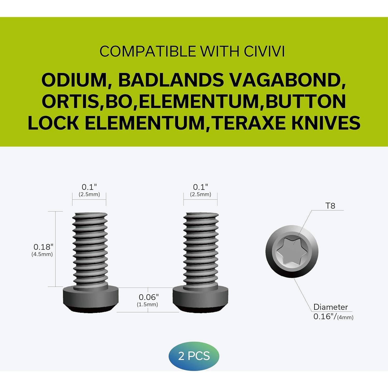 Clip de bolsillo de titanio CIVIVI T001A 50mm para cuchillos