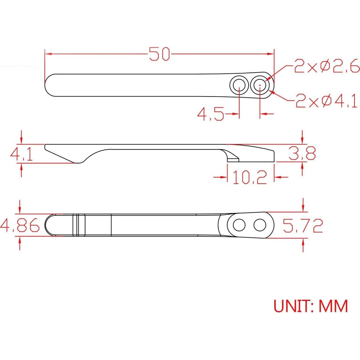 Clip de bolsillo de titanio CIVIVI T001A 50mm para cuchillos