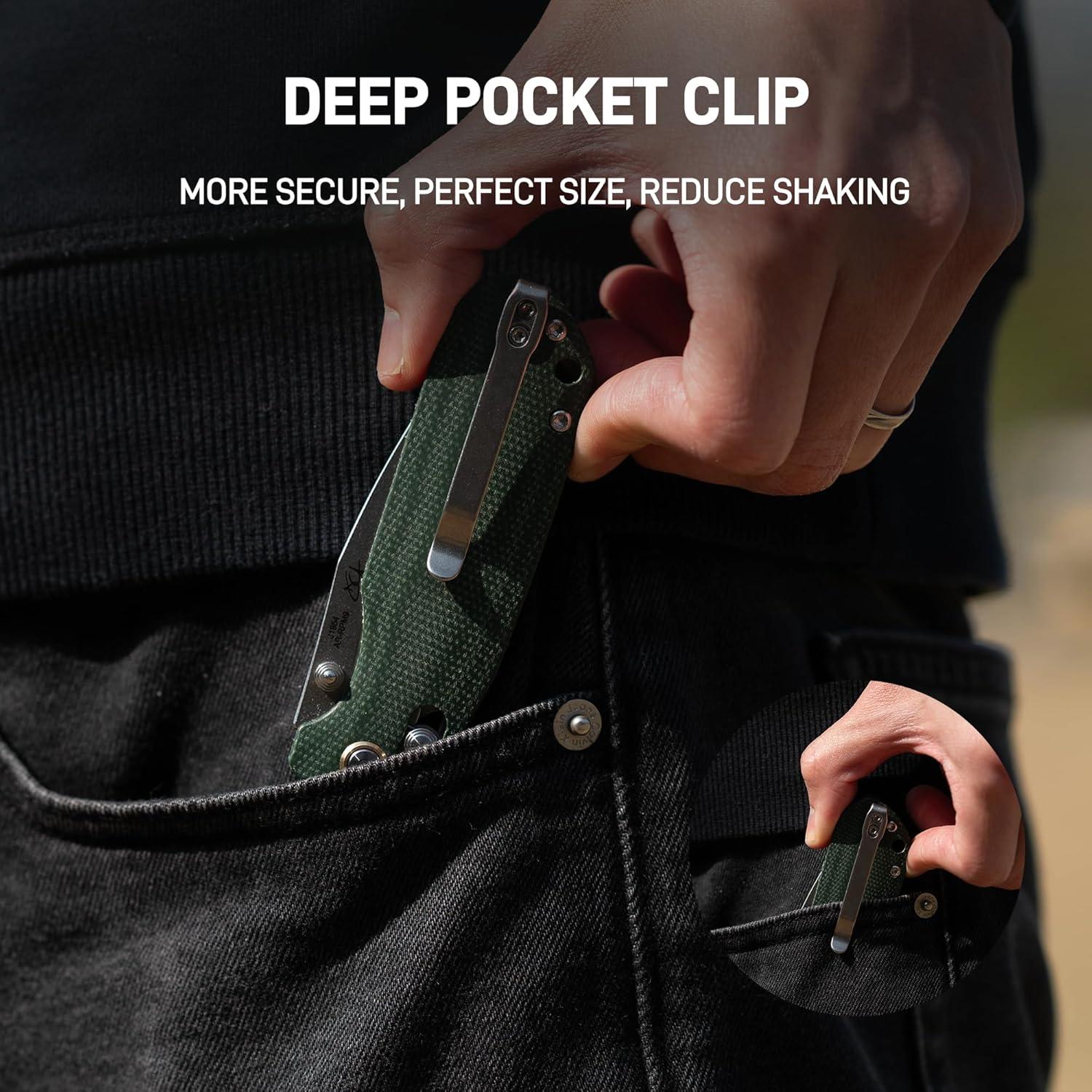 Cuchillo Plegable CJRB Maximal Verde 7.49 cm Acero AR-RPM9