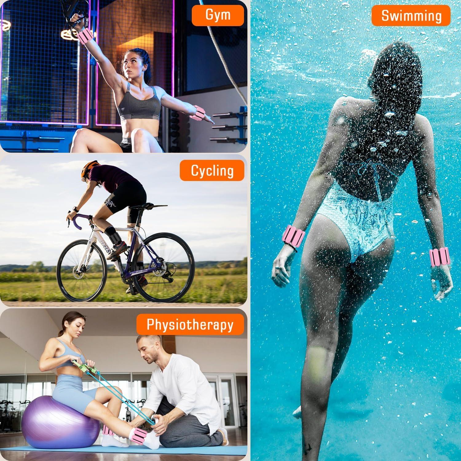 Pesas de Tobillo y Muñeca AMORIX 3 Pares Silicona 3.18kg