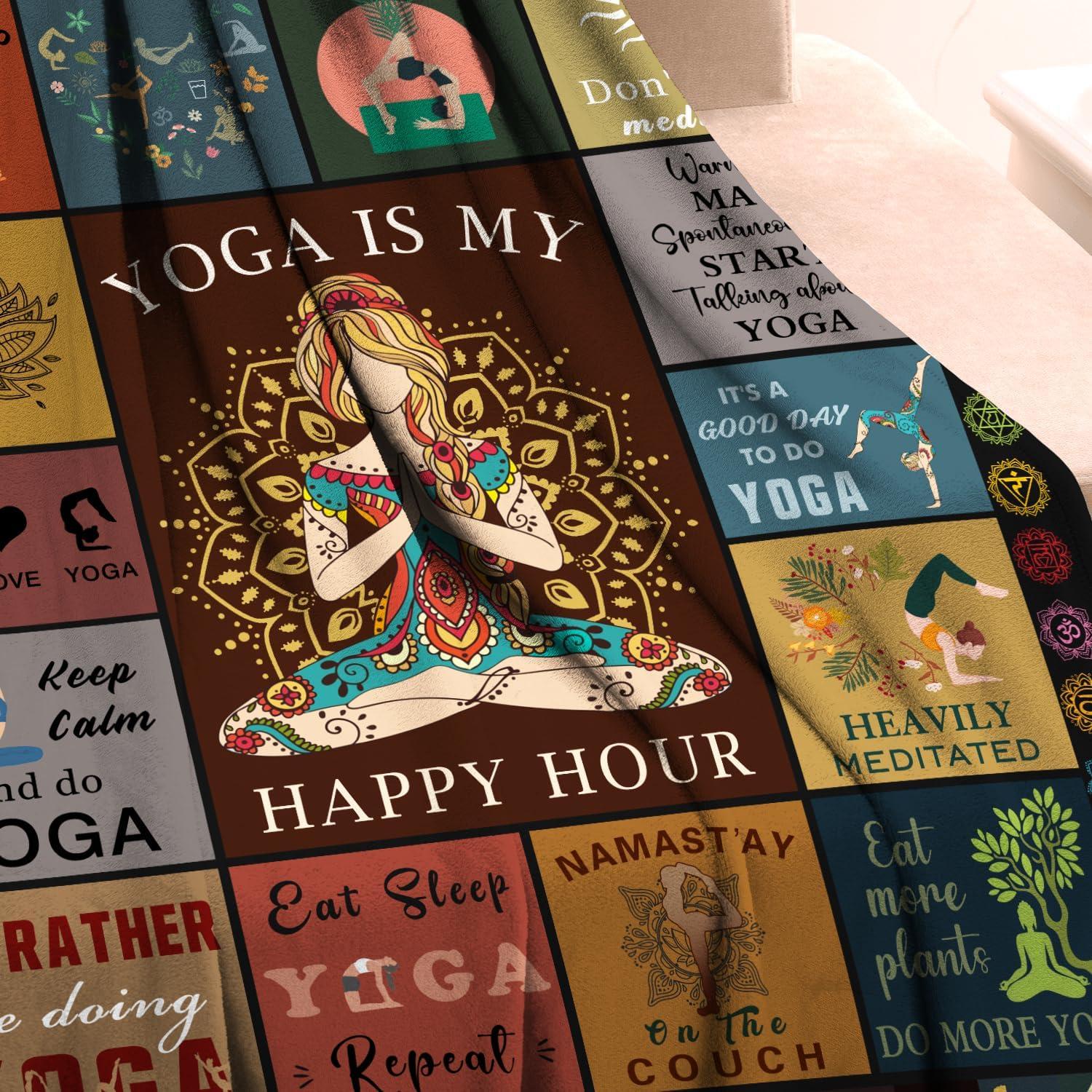 Manta de Yoga Genérica 152x127 cm Franela para Meditación