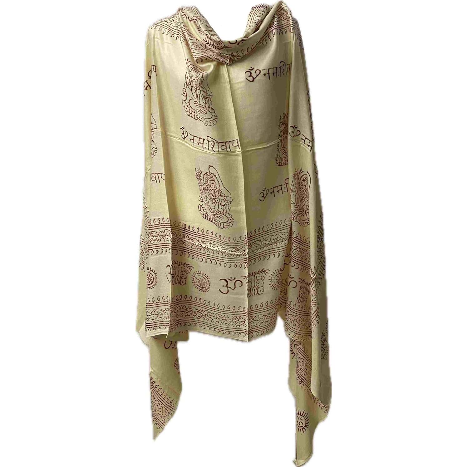 Chal Bufanda Negra Karma Handicrafts 183x91 cm Hecho a Mano