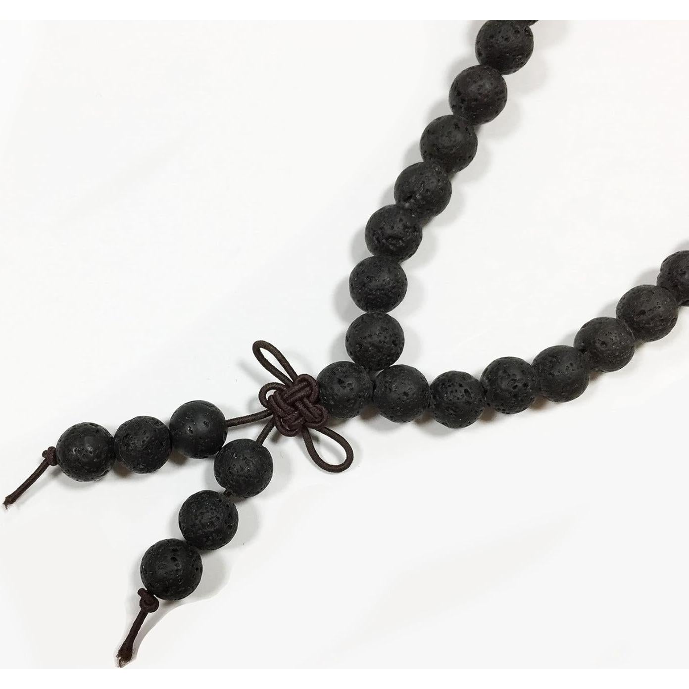 Pulsera Mala Budista MILAKOO 108 Cuentas de Lava 6mm