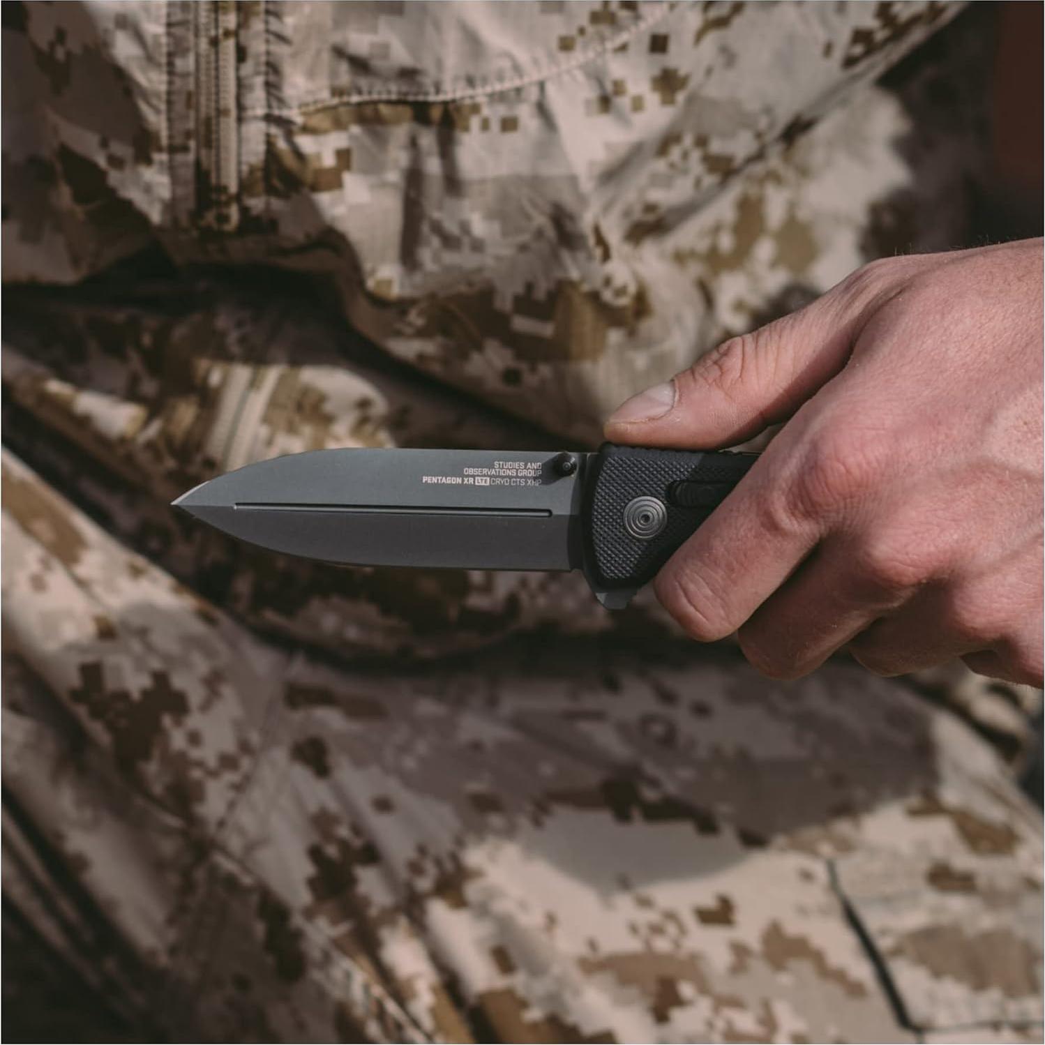 Cuchillo Plegable SOG Pentagon XR LTE 9.14 cm Acero G10