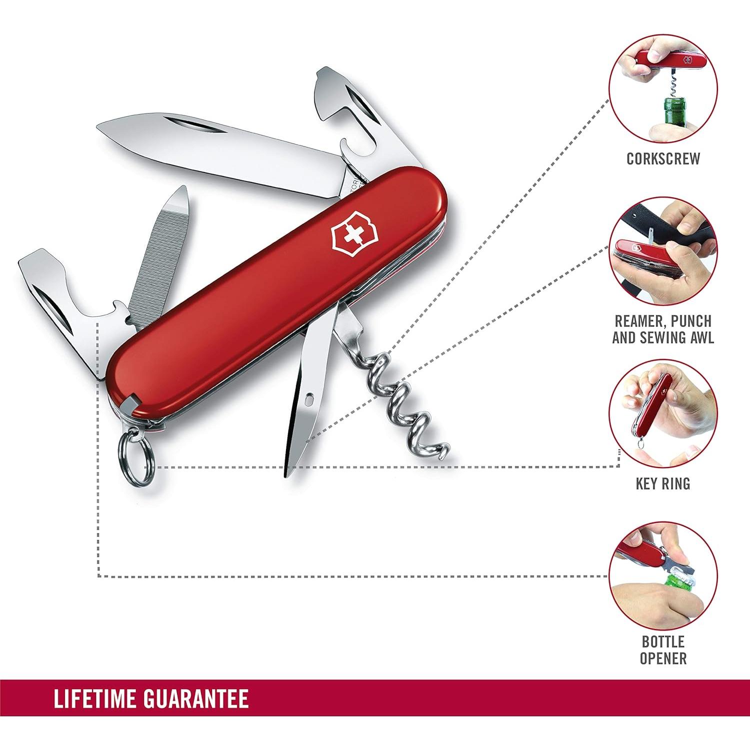 Cuchillo de bolsillo Victorinox Sportsman 13 funciones Rojo
