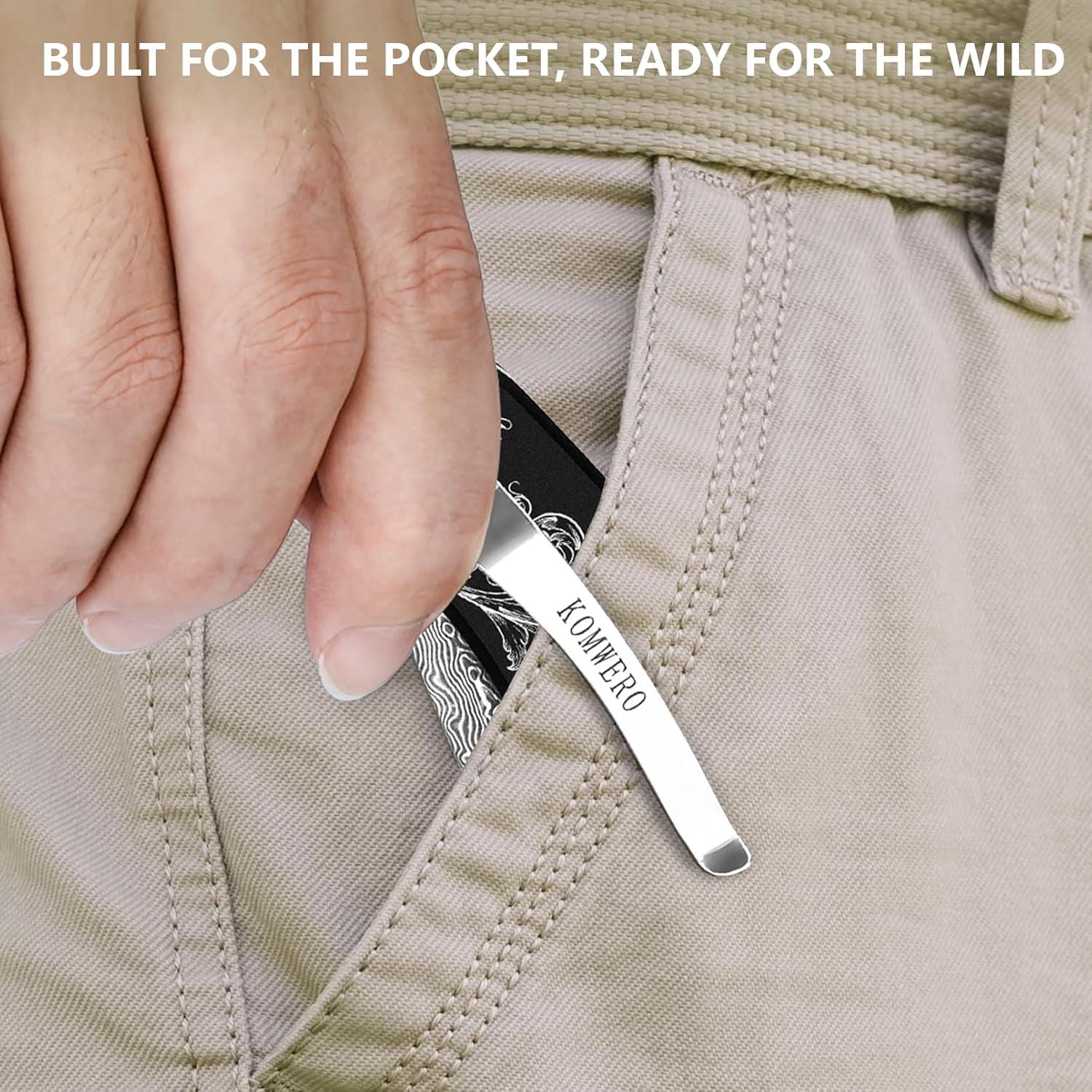 Cuchillo de Bolsillo KOMWERO Damasco VG10 7.5cm Plegable