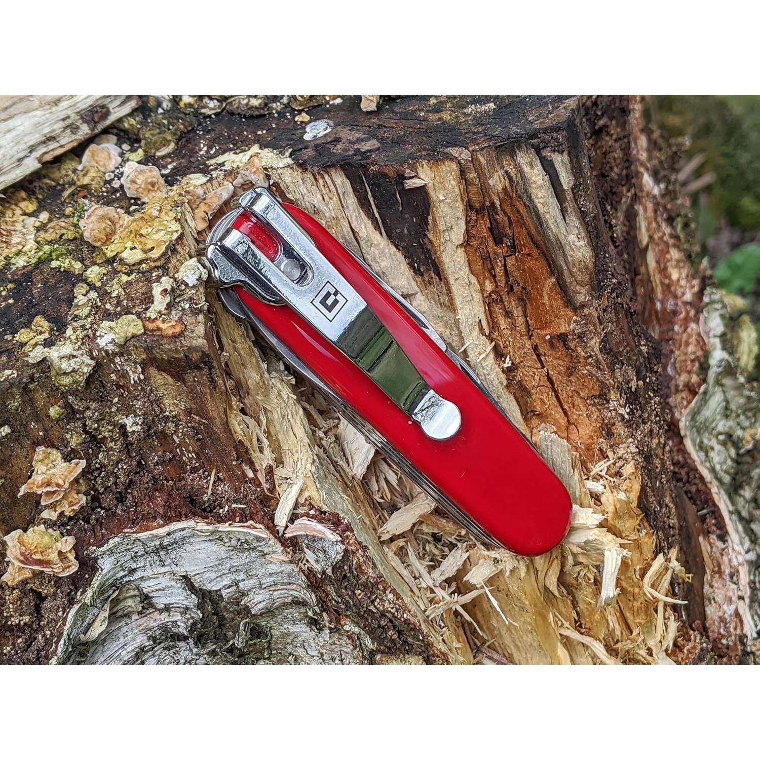 Clip de bolsillo SwissQlip Clip & Carry para cuchillo Victorinox 91mm