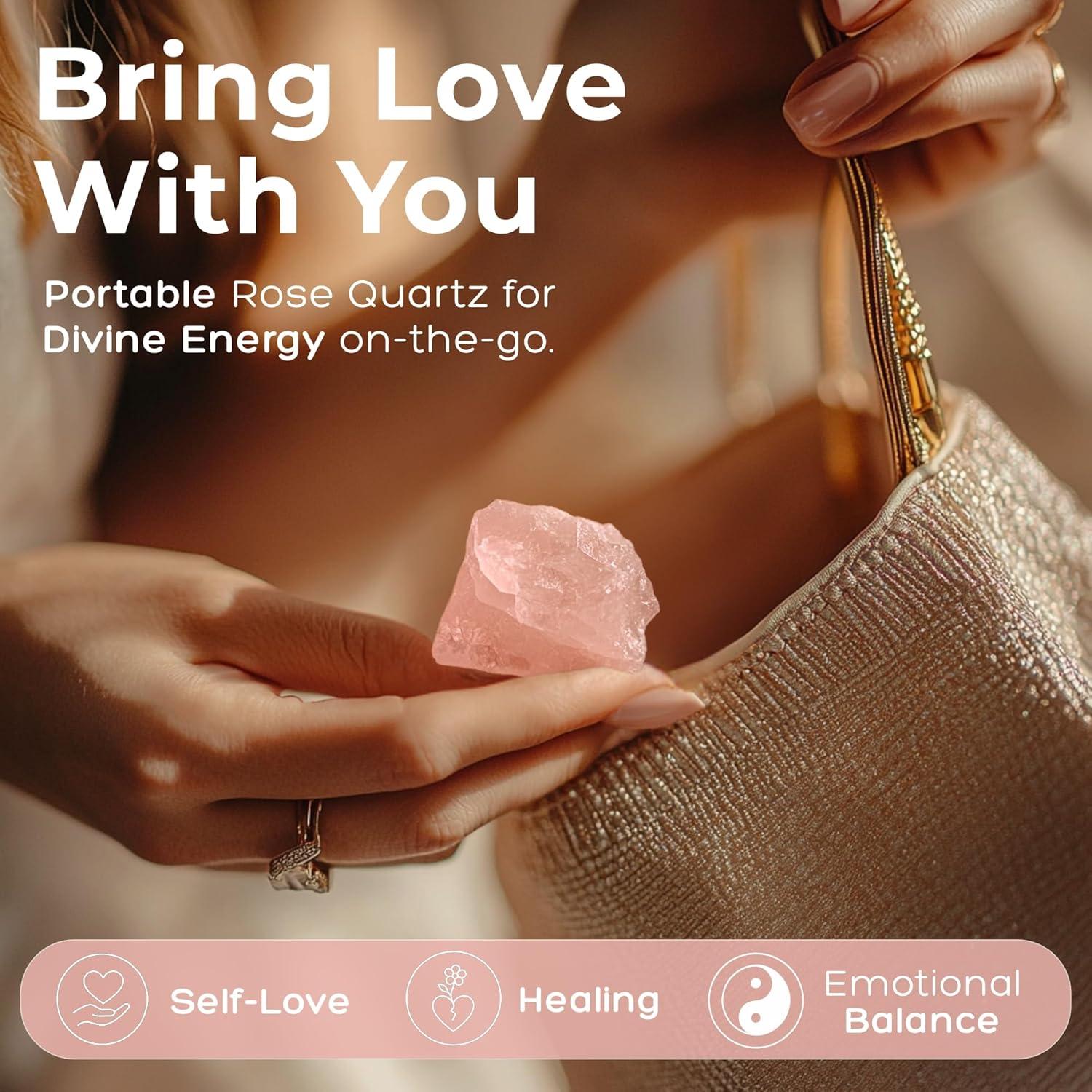 Conjunto de Cristales de Cuarzo Rosa Anima - Amor y Sanación