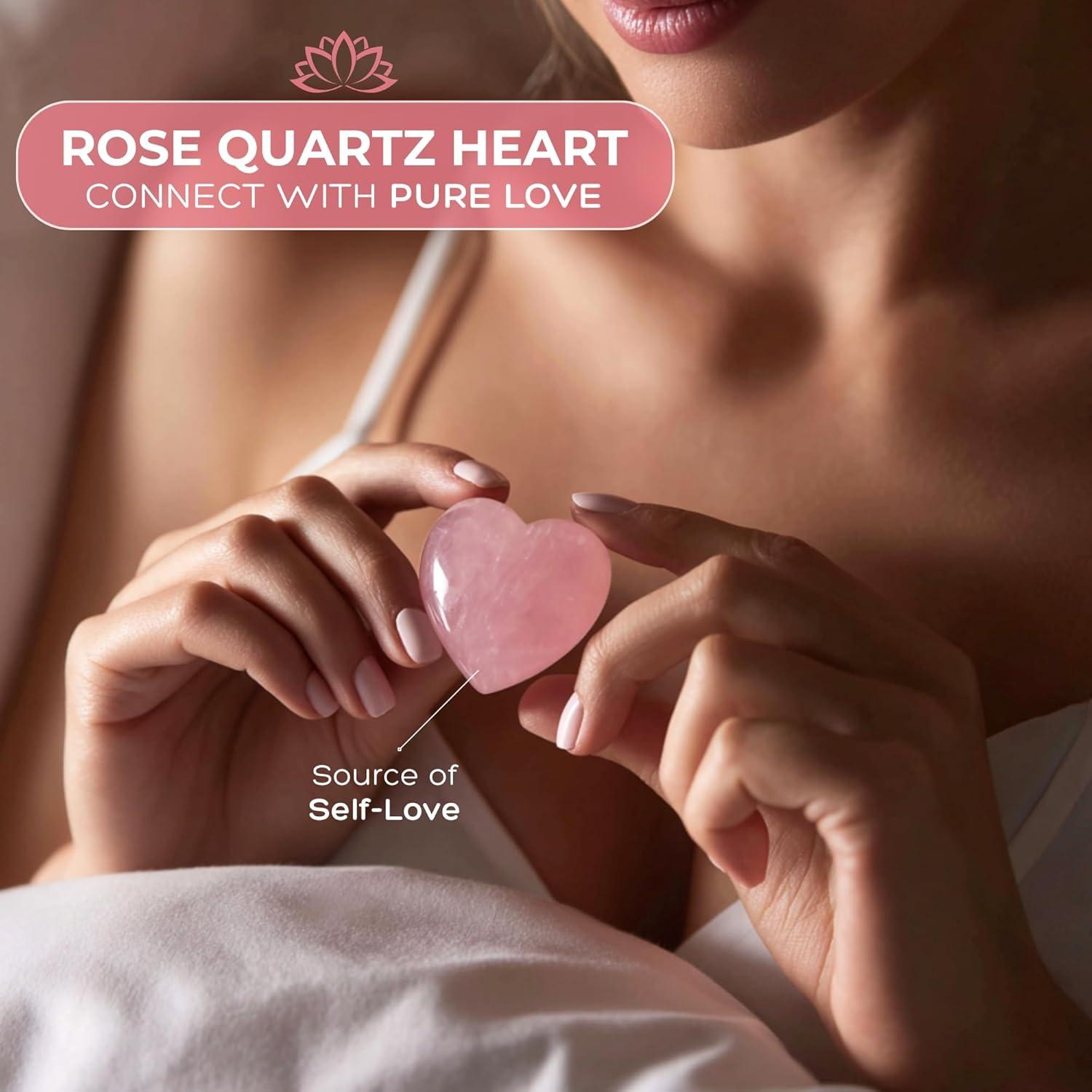 Conjunto de Cristales de Cuarzo Rosa Anima - Amor y Sanación