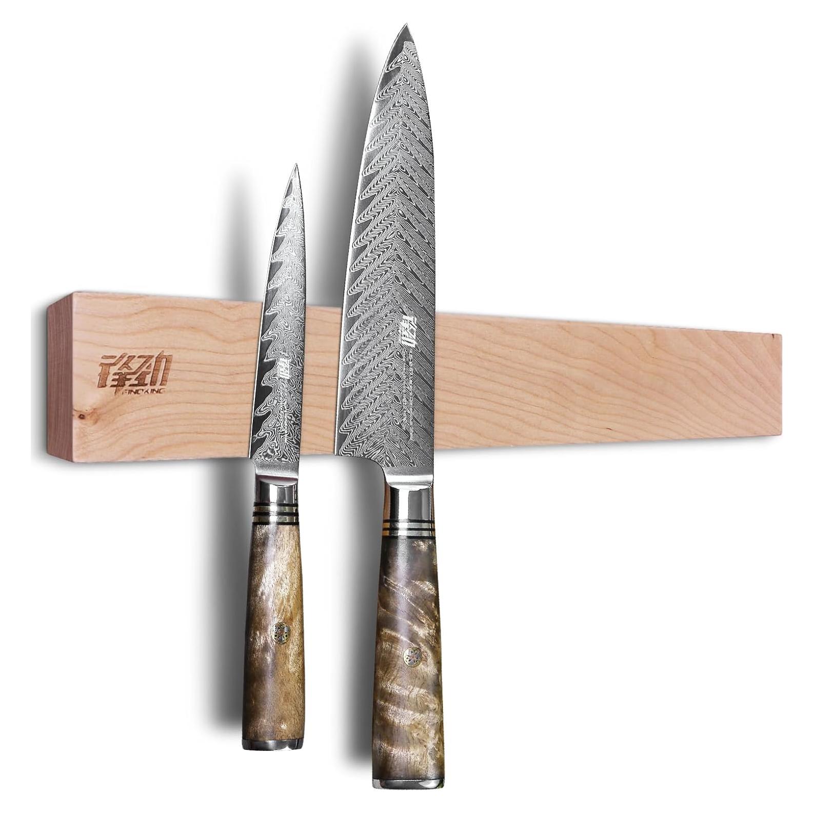 Tira Magnética de Madera FINDKING 40.64 cm Beige para Cuchillos