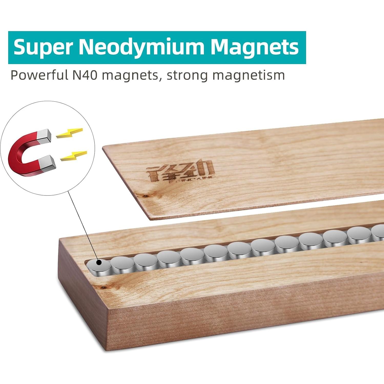 Tira Magnética de Madera FINDKING 40.64 cm Beige para Cuchillos