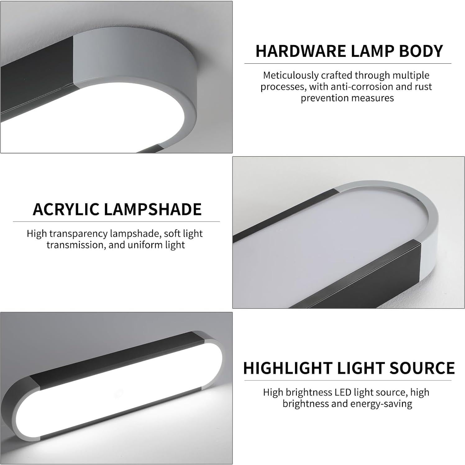 Luz de Techo LED Qcyuui 50cm 39W Protección Ocular