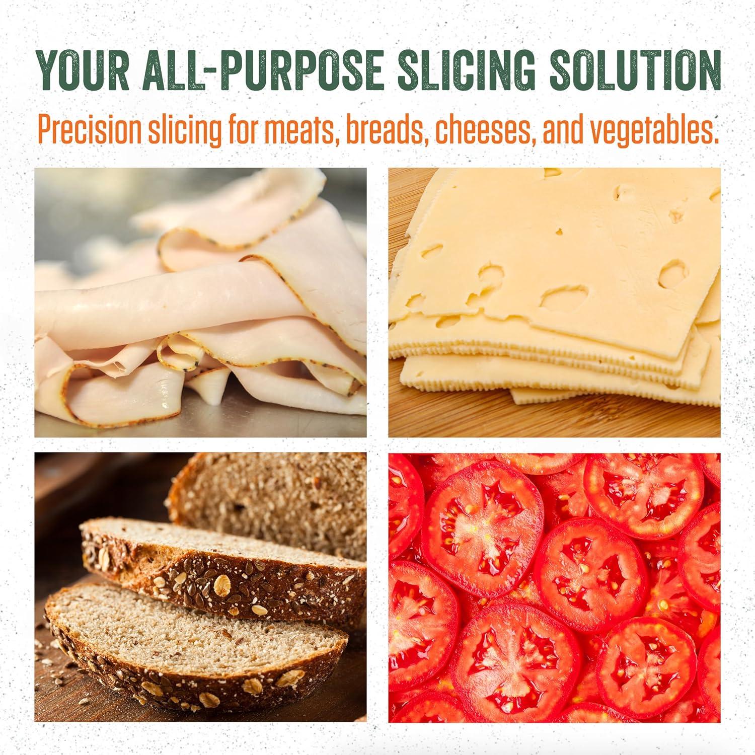 Cortadora de Carne Eléctrica LEM 21.6 cm Doble Cuchilla Inoxidable