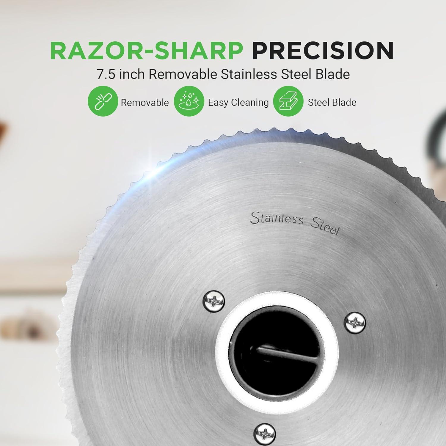 Rebanadora de Carne Eléctrica NutriChef 200W Ajustable 0-15mm