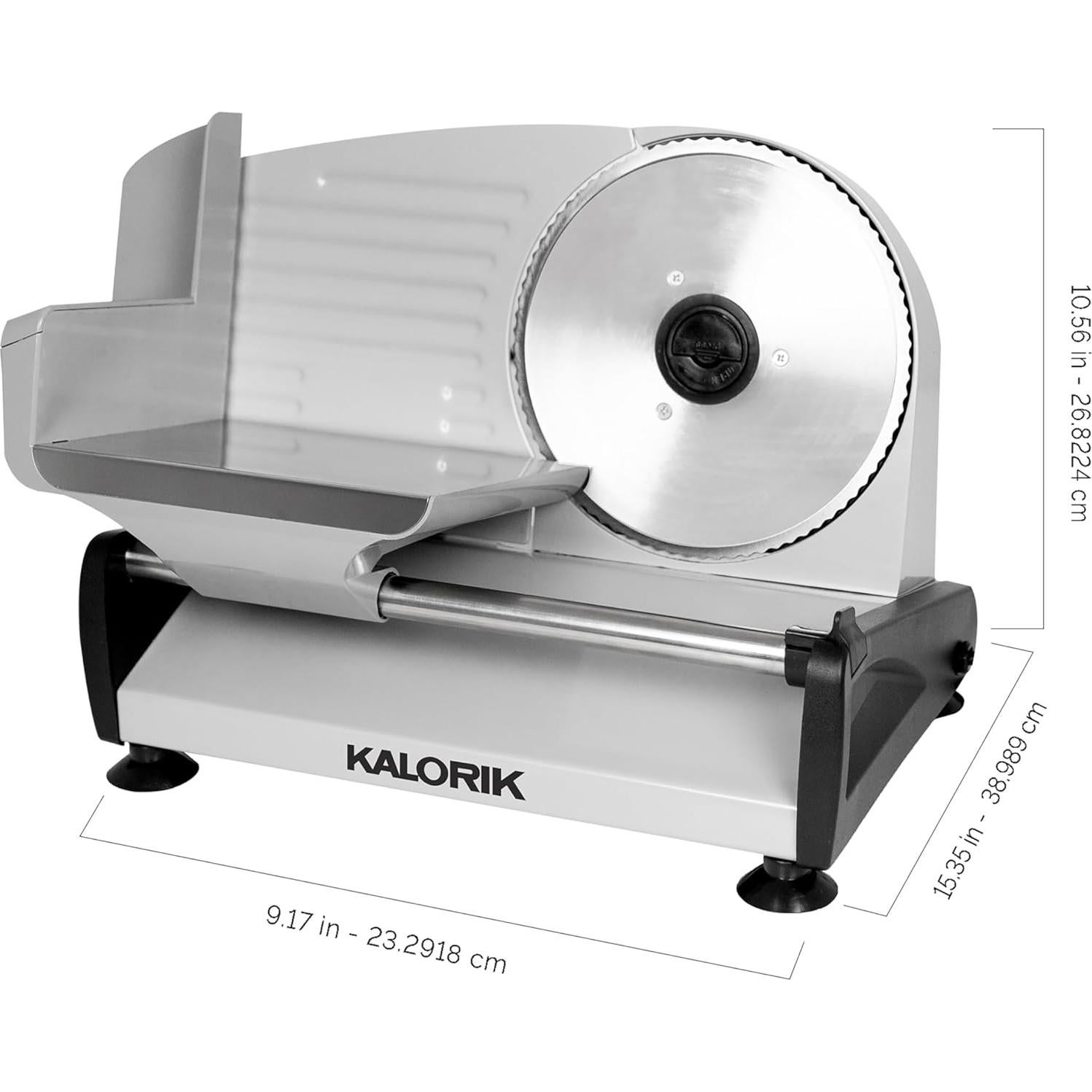 Cortadora Eléctrica de Alimentos Kalorik 200W Acero Inoxidable 19cm