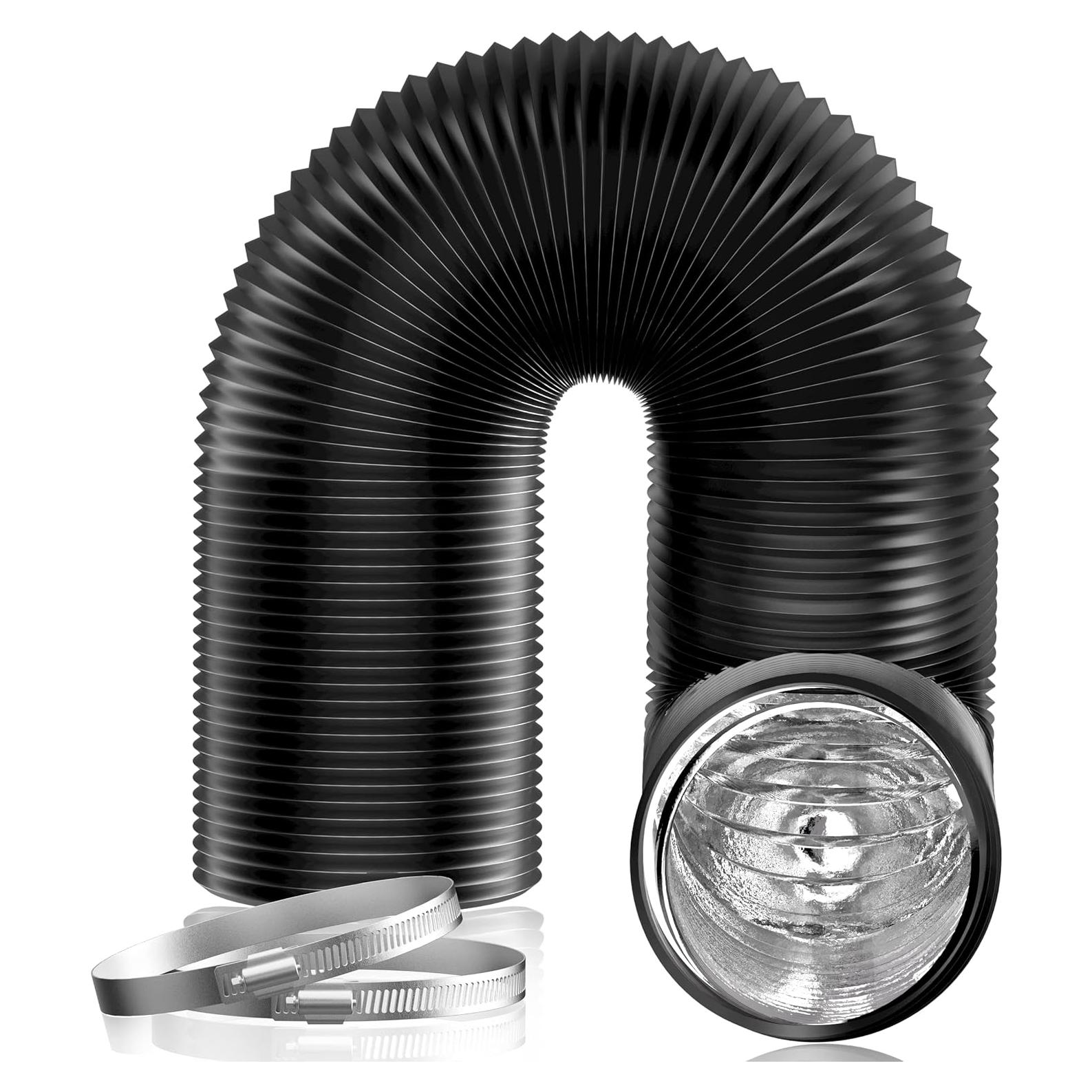 Conducto Flexible de Aire 6" Hon&Guan 4.88m Negro HVAC