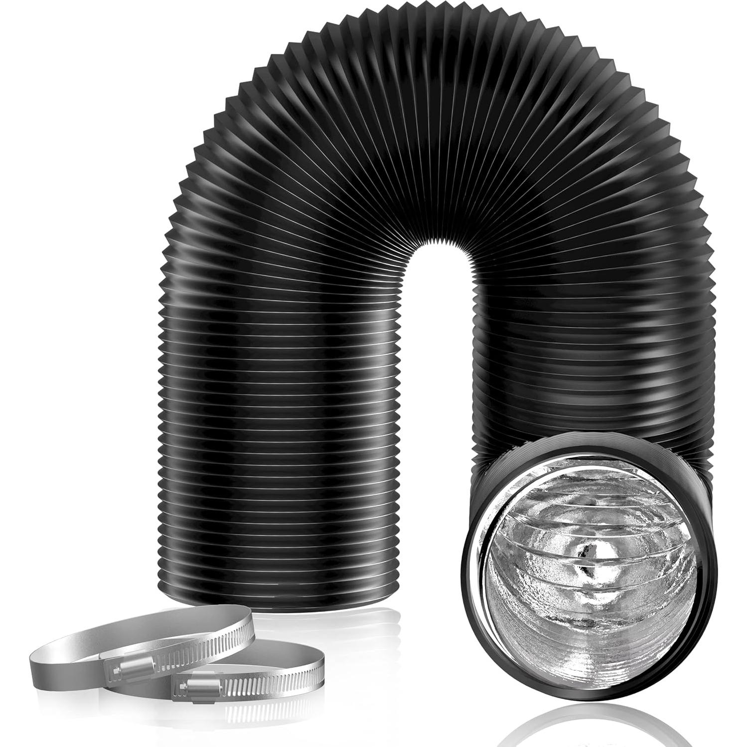 Conducto Flexible de Aire 6" Hon&Guan 4.88m Negro HVAC