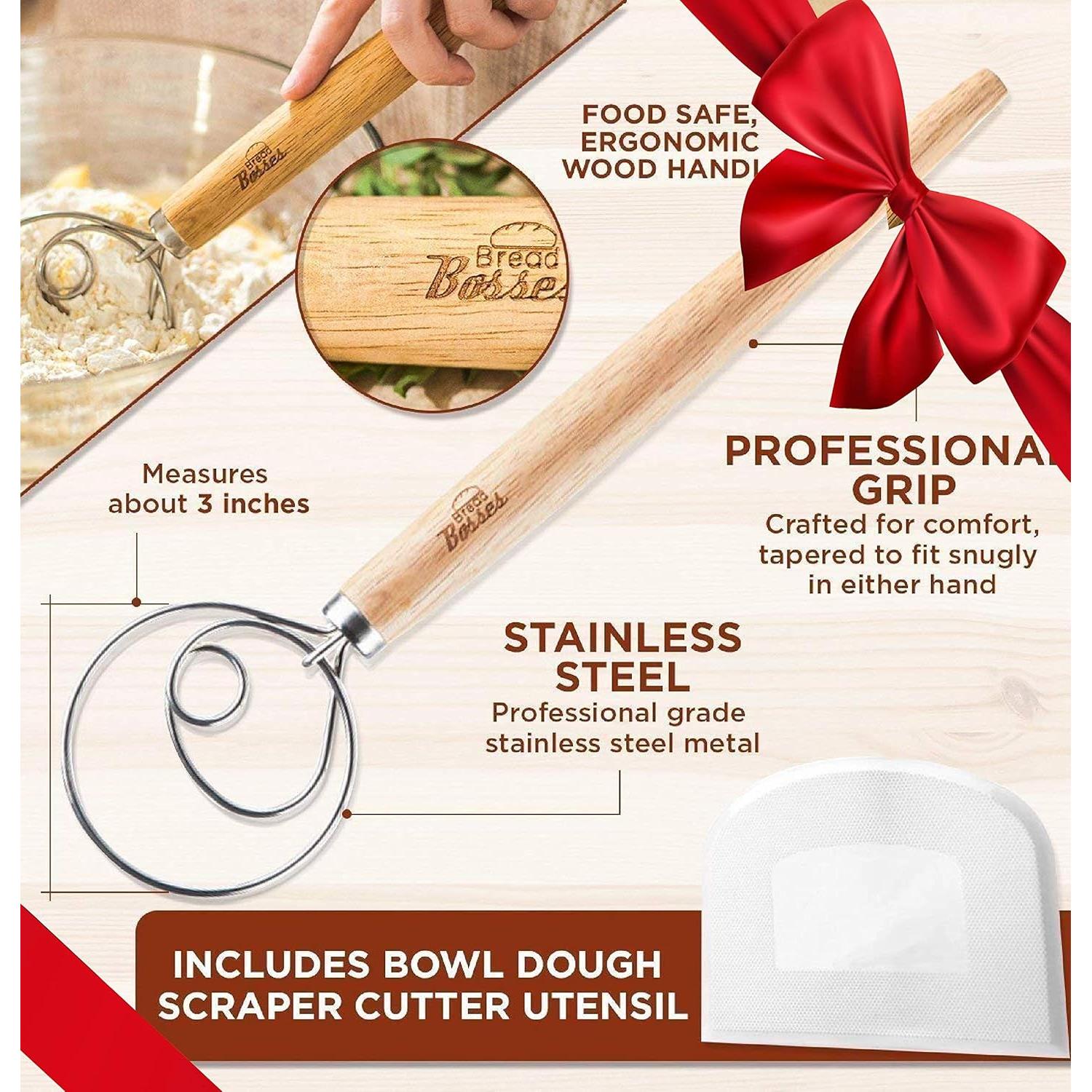 Batidor de Masa Danés Bread Bosses - Acero Inoxidable 37cm