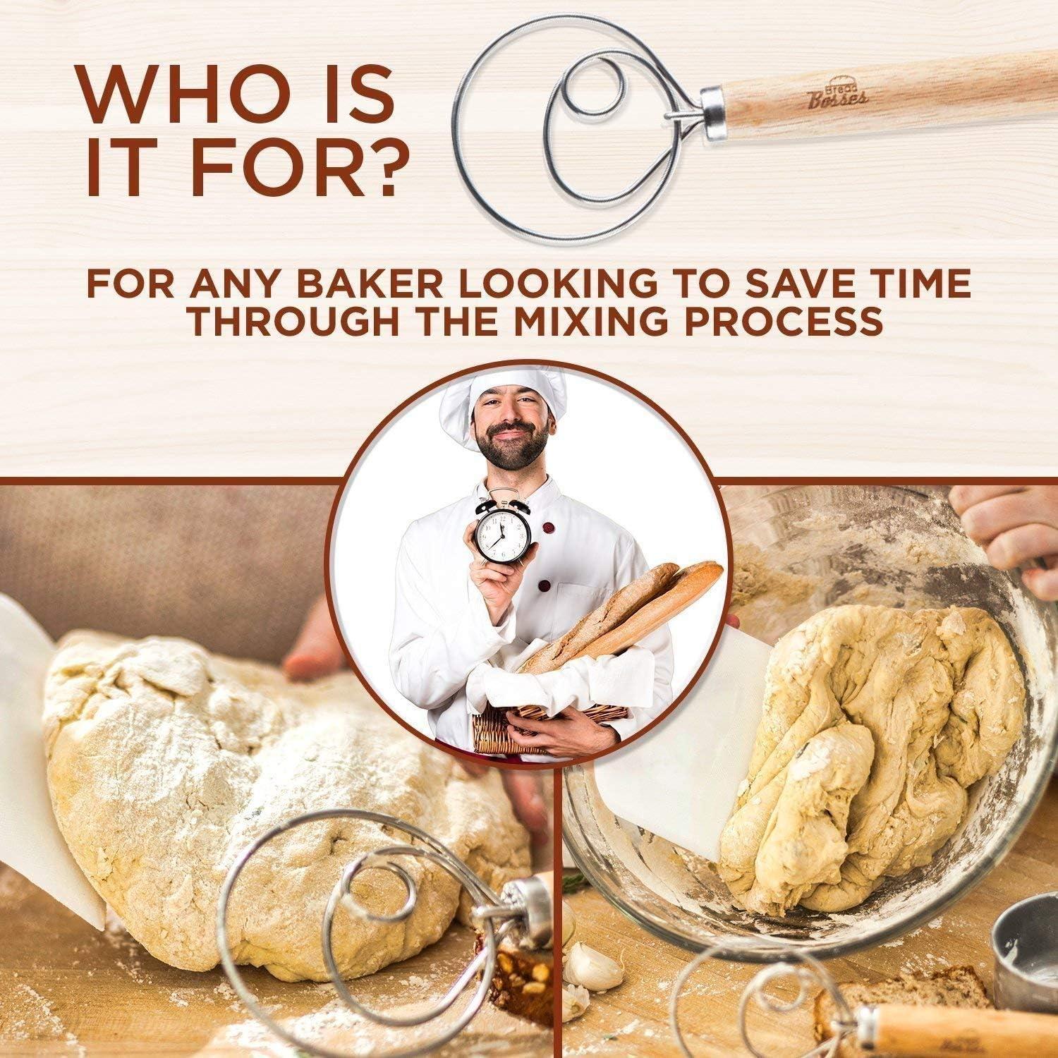 Batidor de Masa Danés Bread Bosses - Acero Inoxidable 37cm