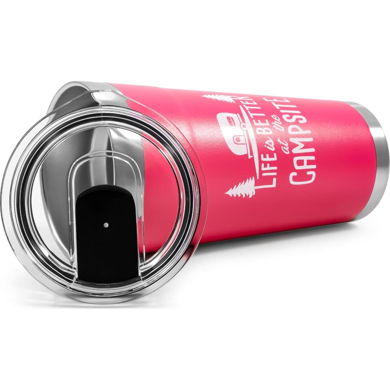 Taza Aislada Camco 20 oz Acero Inoxidable Rosa Coral