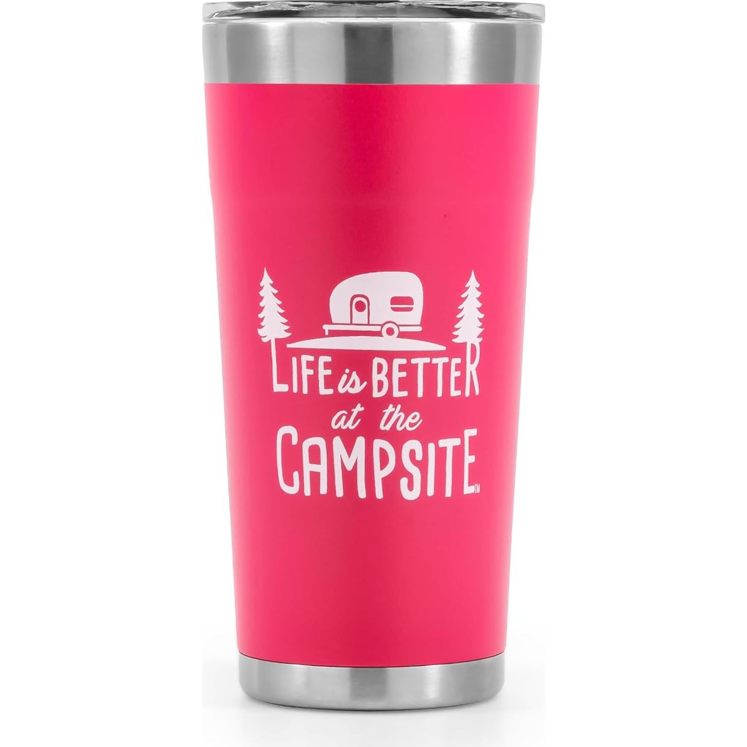 Taza Aislada Camco 20 oz Acero Inoxidable Rosa Coral