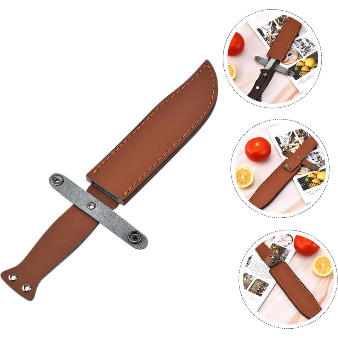 Funda de Cutter de Cuero SHOWERORO para Camping y Hogar