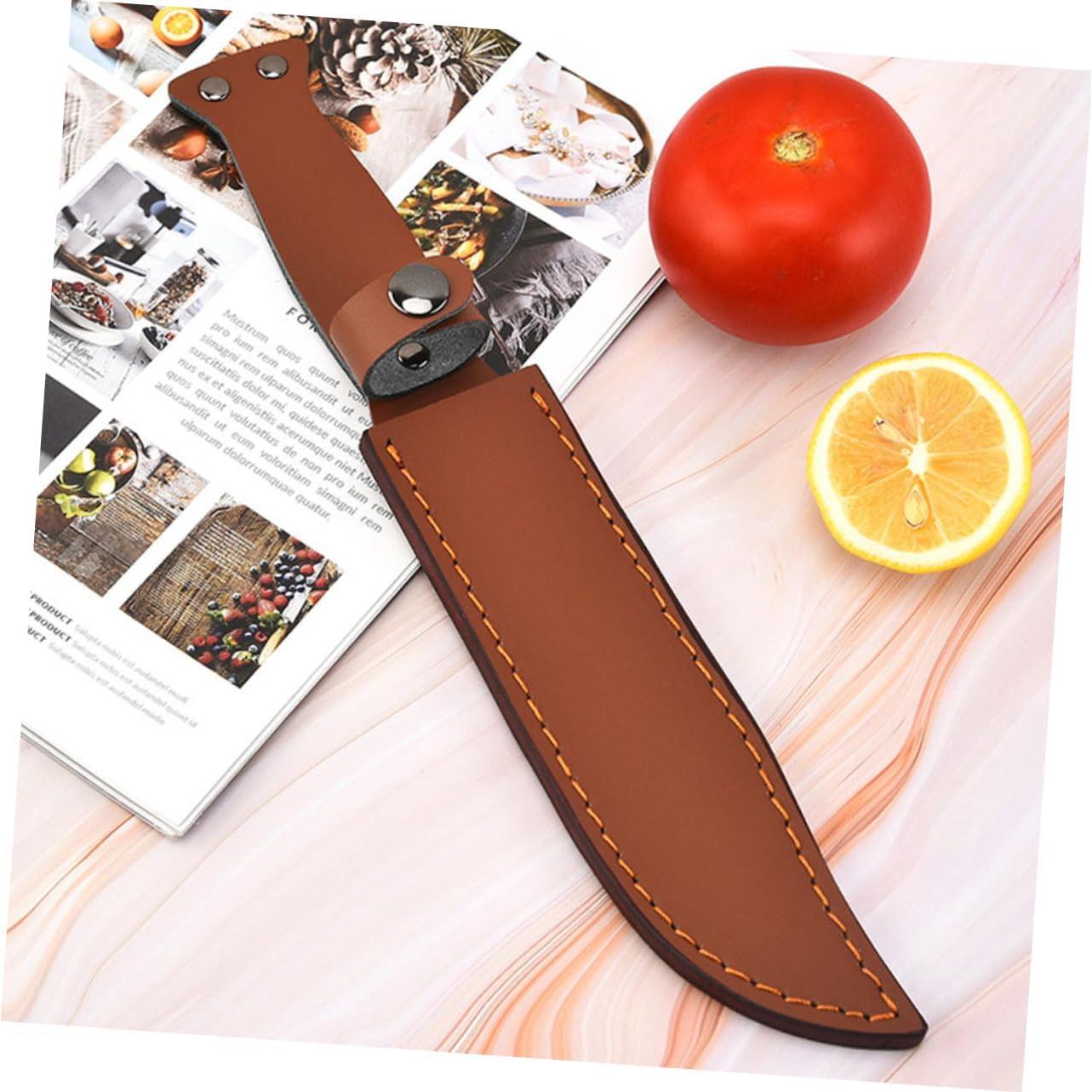 Funda de Cutter de Cuero SHOWERORO para Camping y Hogar