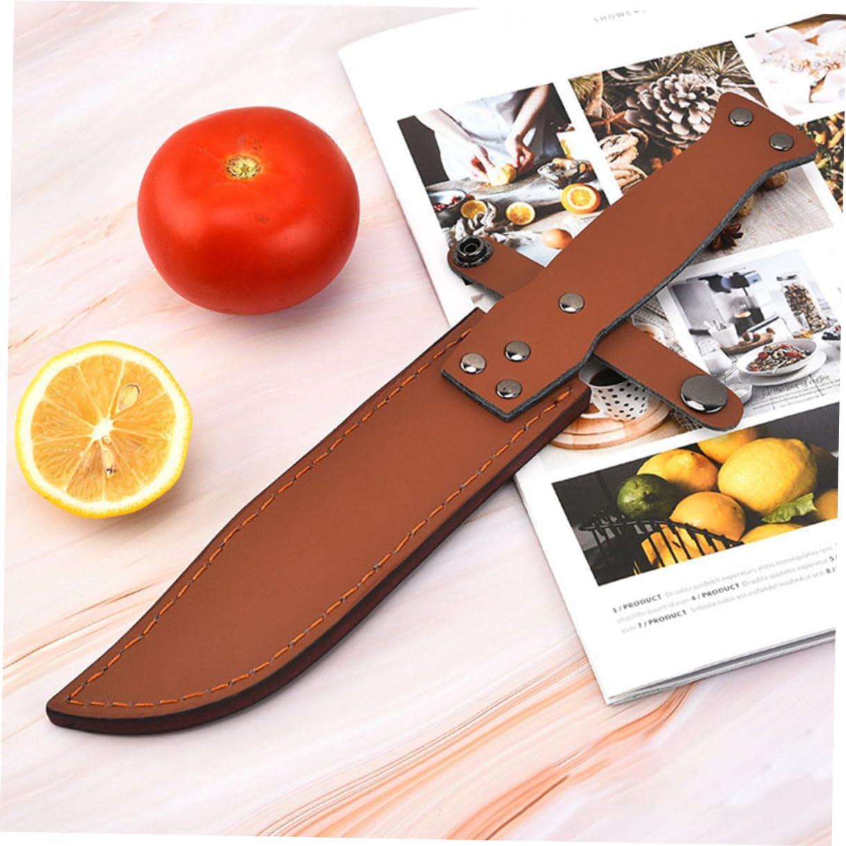 Funda de Cutter de Cuero SHOWERORO para Camping y Hogar