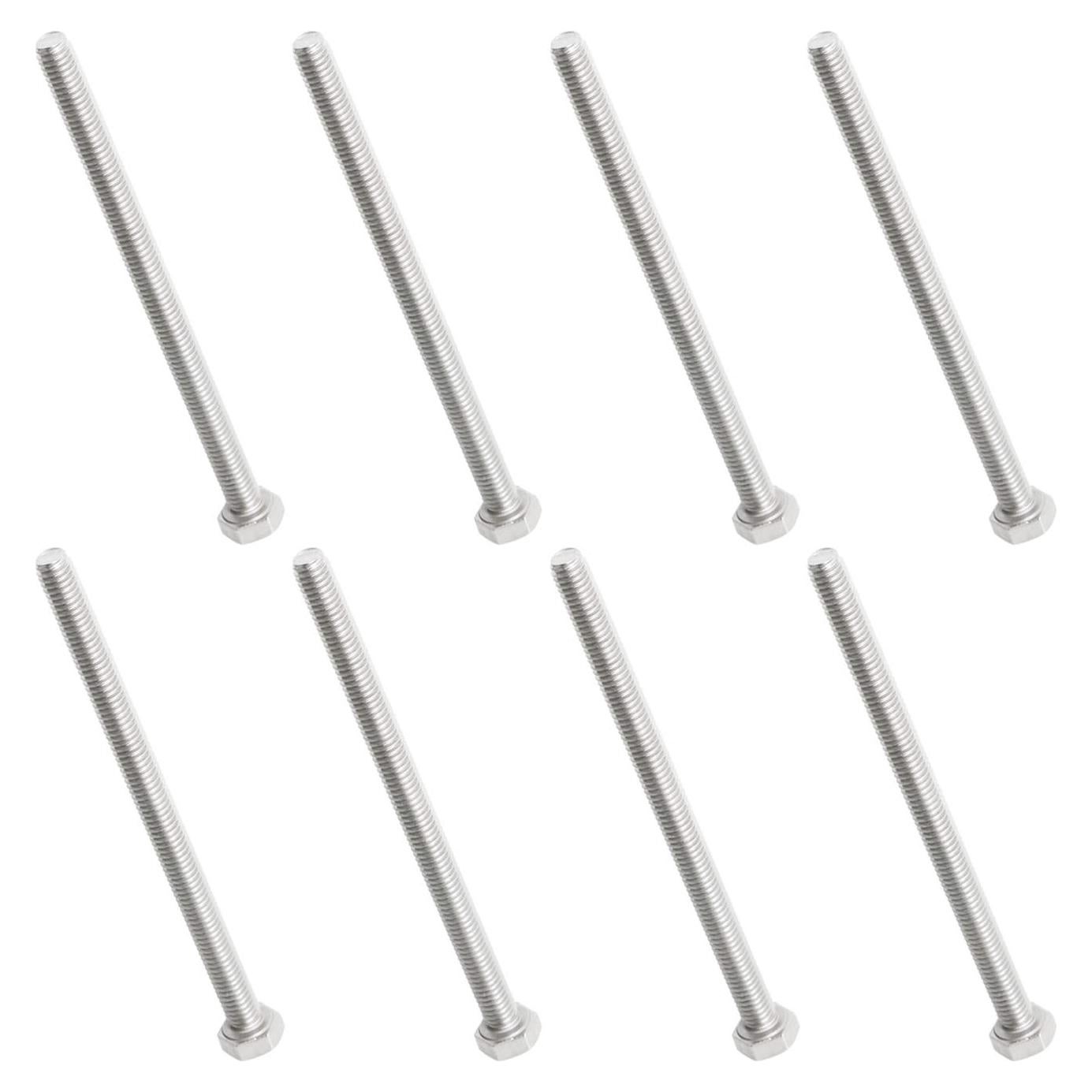 Tornillos Hexagonales Aopin M6 x 110mm Acero Inoxidable 8 Pcs