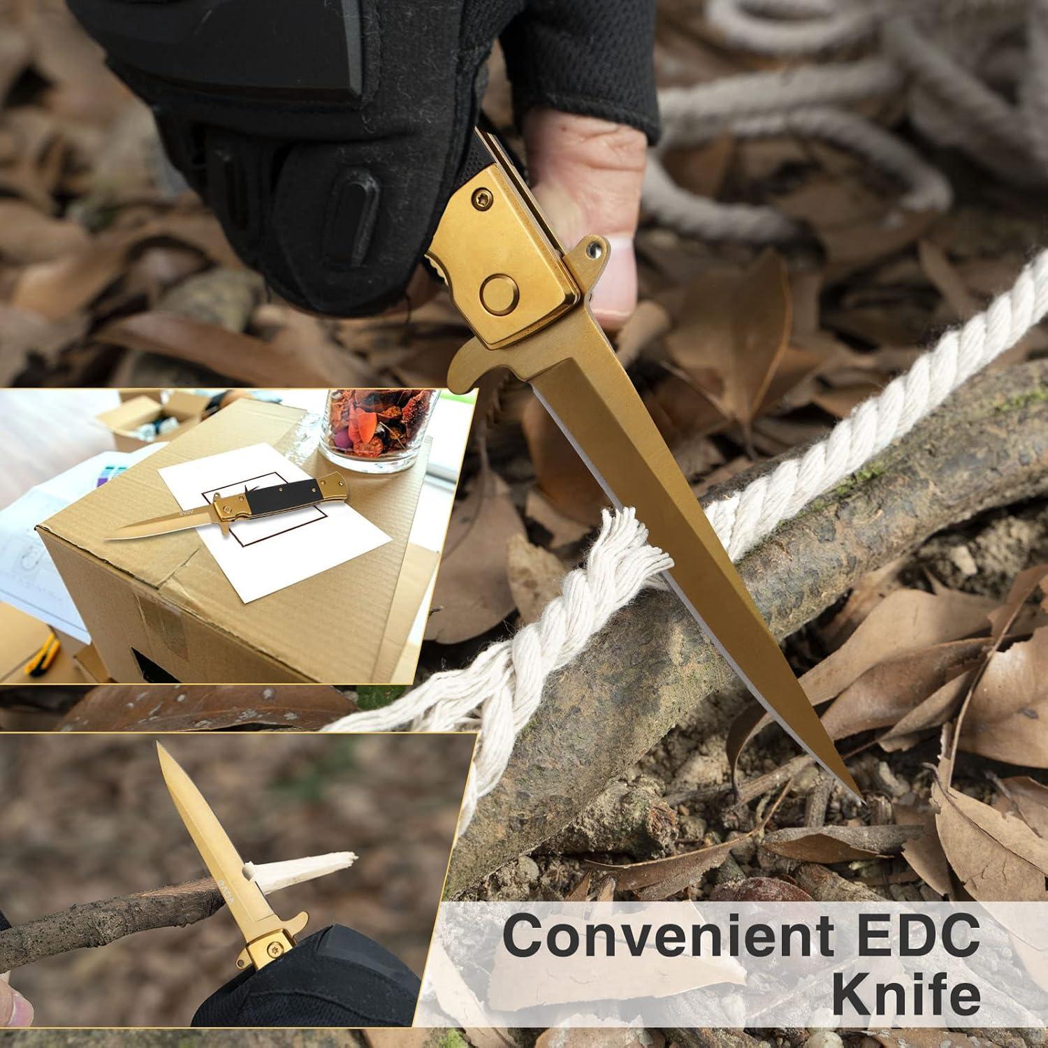 Cuchillo de bolsillo GVDV plegable G10 acero inoxidable 10cm