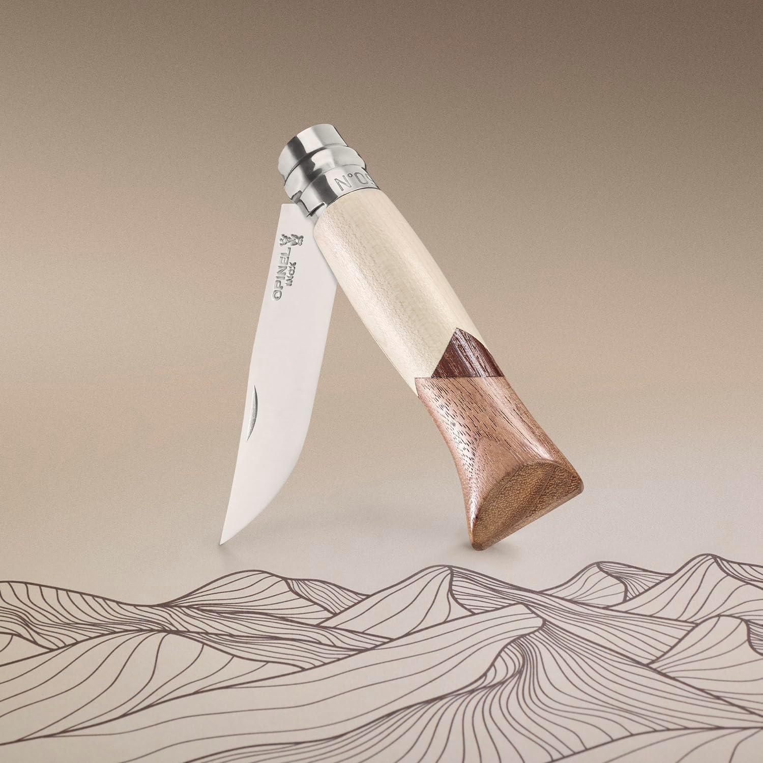 Cuchillo de bolsillo OPINEL No.09 Cime, Mango de Madera Francesa