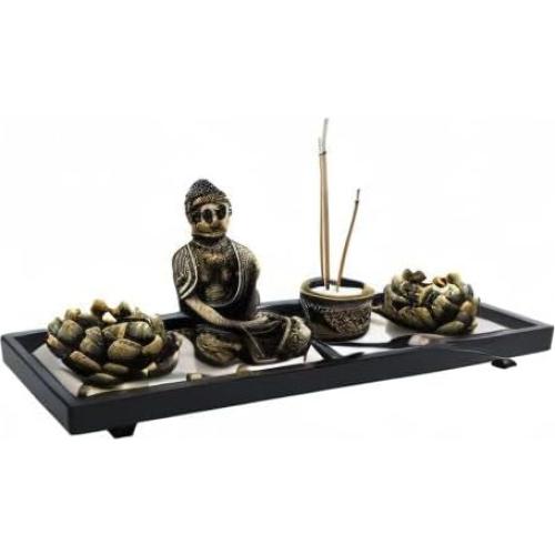Jardín Zen de Mesa Buda Multicolor 12 Piezas USAMJTABLE