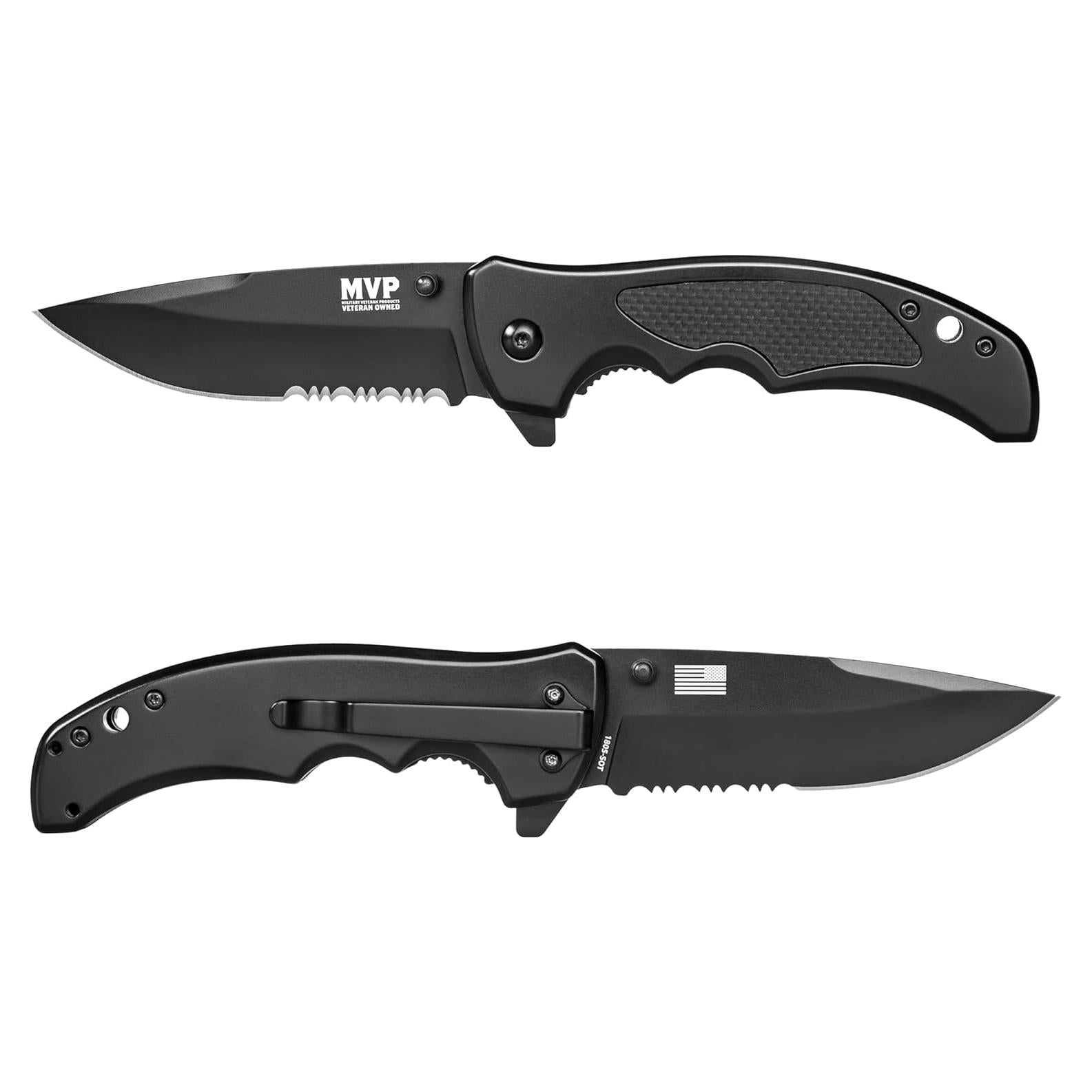 Cuchillo Táctico Plegable MVP 1805-SOT Negro Titanio