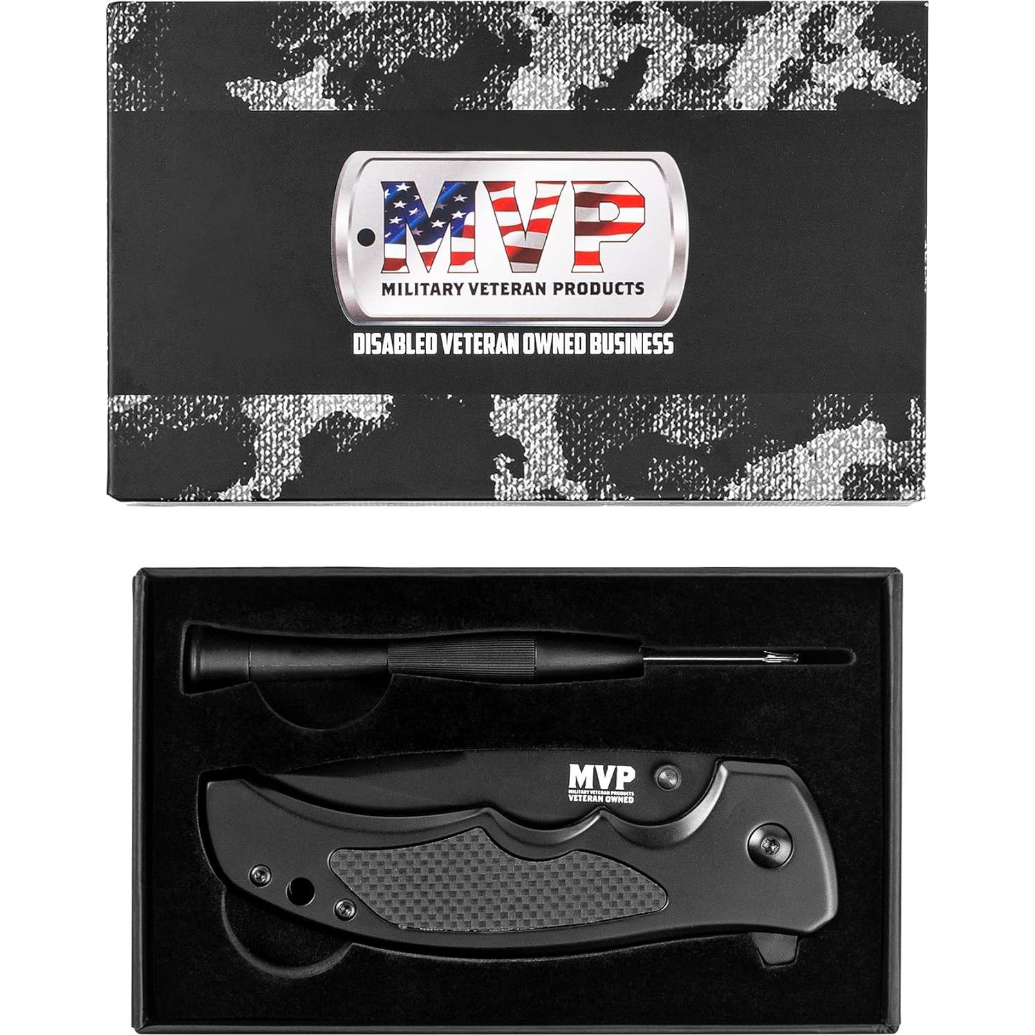 Cuchillo Táctico Plegable MVP 1805-SOT Negro Titanio