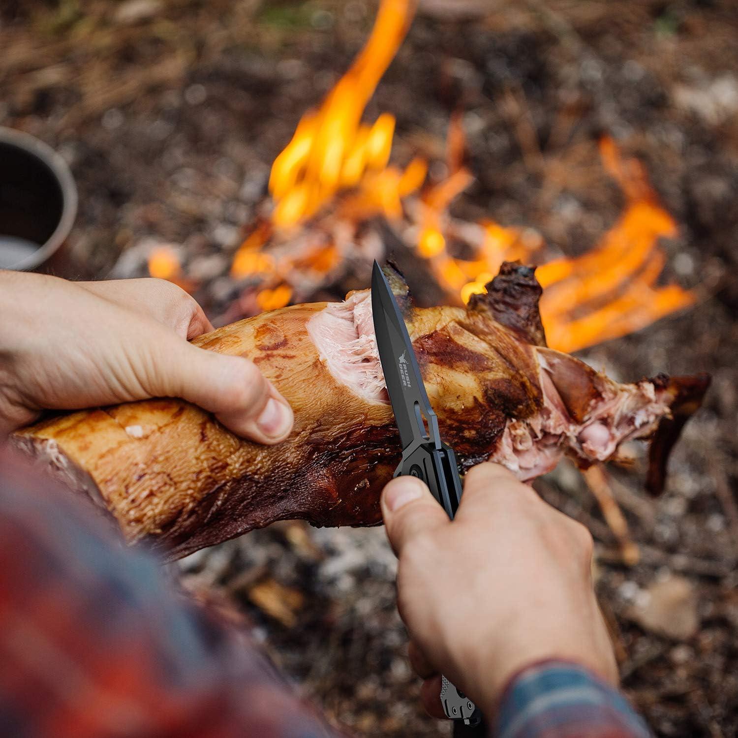 Cuchillo de bolsillo Rush Deer EDC 20.32 cm acero inoxidable